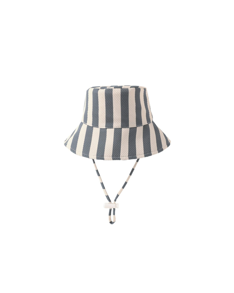 Bucket Hat in Ocean Retro Stripe - Needle and Grain
