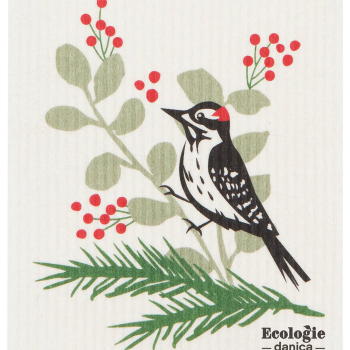 Swedish Dishcloth - Forest Woodpecker