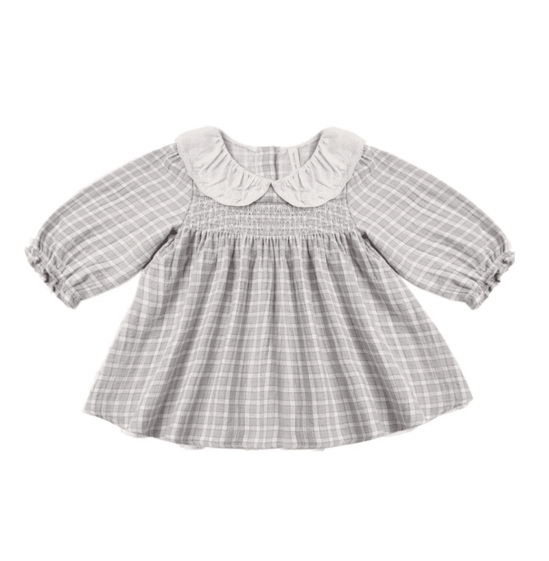 Callie Dress in Blue Gingham - Needle and Grain