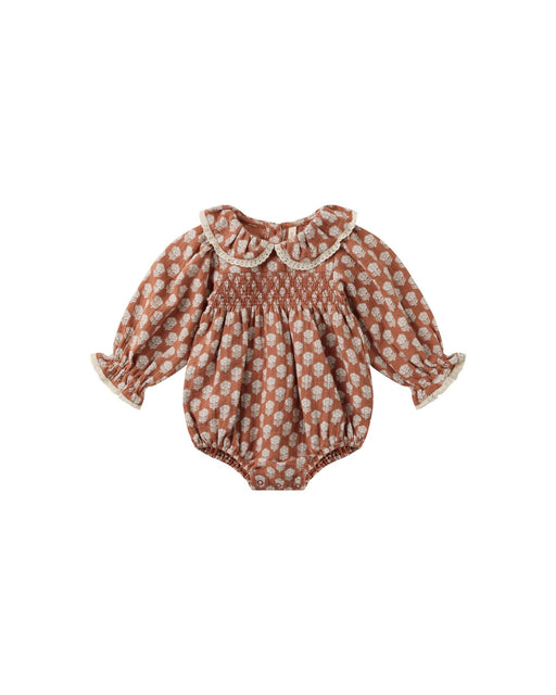 Callie Romper in Holiday Fleur - Needle and Grain