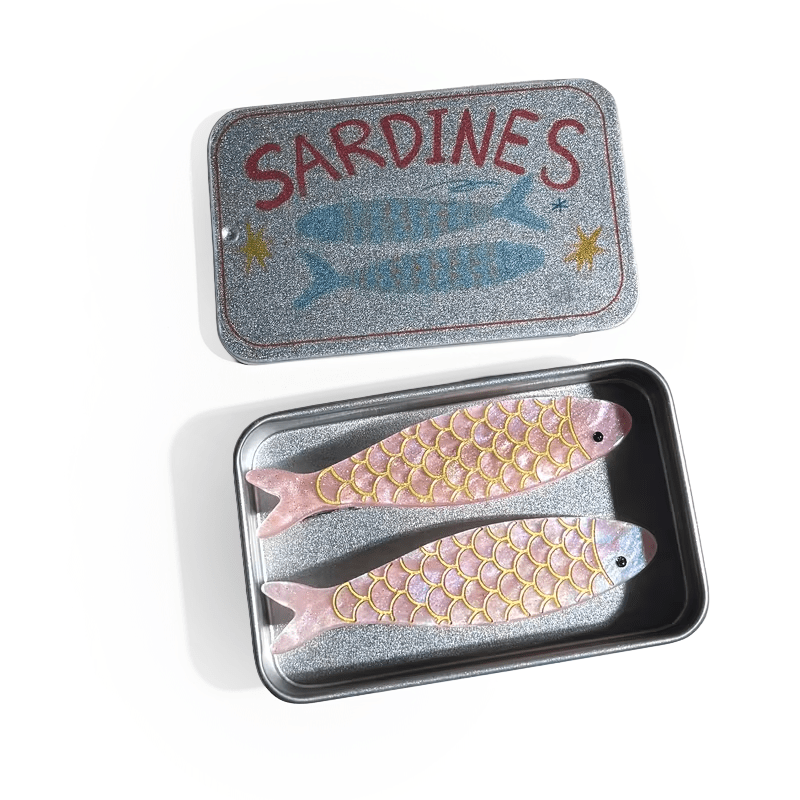 Can o'Sardines Hair Clips - Needle and Grain