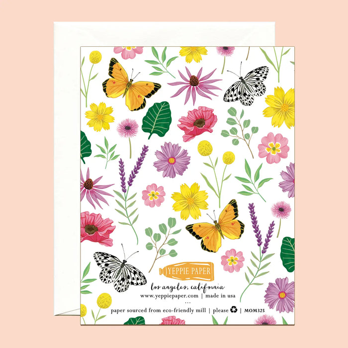 Butterflies & Flowers Nature Lover Mother's Day Card