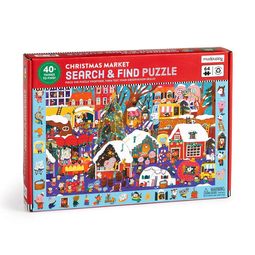 Christmas Market 64 Piece Search & Find Puzzle - Needle and Grain
