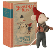 Christmas Mouse, Baby in Book - Needle and Grain