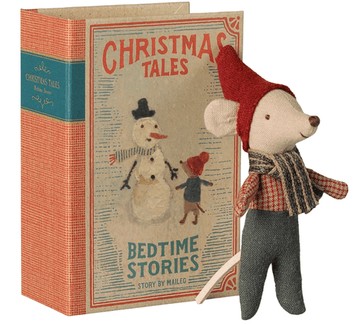 Christmas Mouse, Baby in Book - Needle and Grain