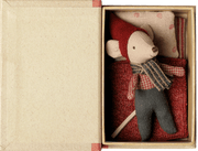 Christmas Mouse, Baby in Book - Needle and Grain