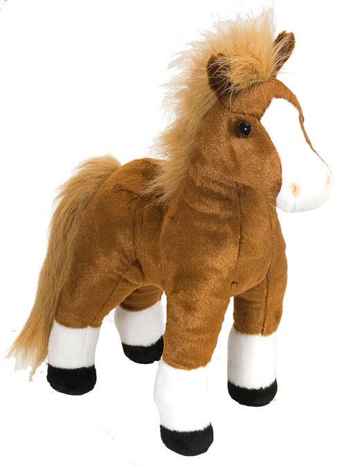 CK Brown Horse Standing Stuffed Animal 12" - Needle and Grain
