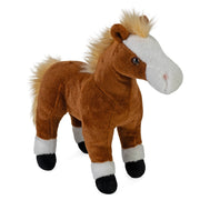 CK Brown Horse Standing Stuffed Animal 12" - Needle and Grain