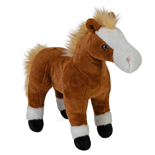 CK Brown Horse Standing Stuffed Animal 12" - Needle and Grain