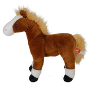 CK Brown Horse Standing Stuffed Animal 12" - Needle and Grain
