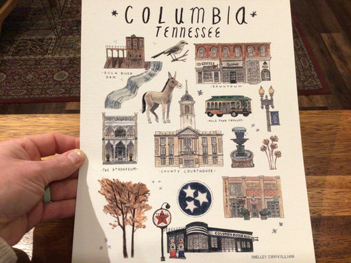 Columbia, Tennesse Art Print - Needle and Grain