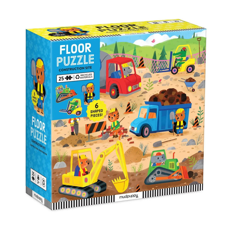Construction Site 25 Piece Floor Puzzle - Needle and Grain