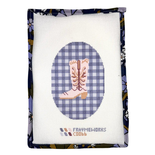 Cowboy Boot Needlepoint Canvas - Needle and Grain