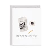 Crossword And Coffee Birthday Card - Needle and Grain