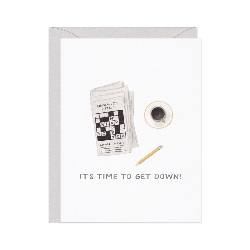 Crossword And Coffee Birthday Card - Needle and Grain