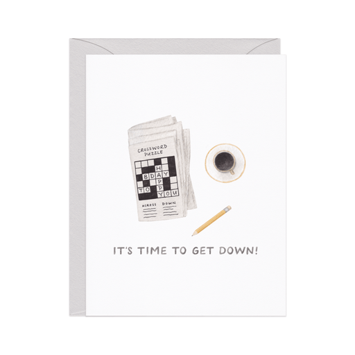 Crossword And Coffee Birthday Card - Needle and Grain