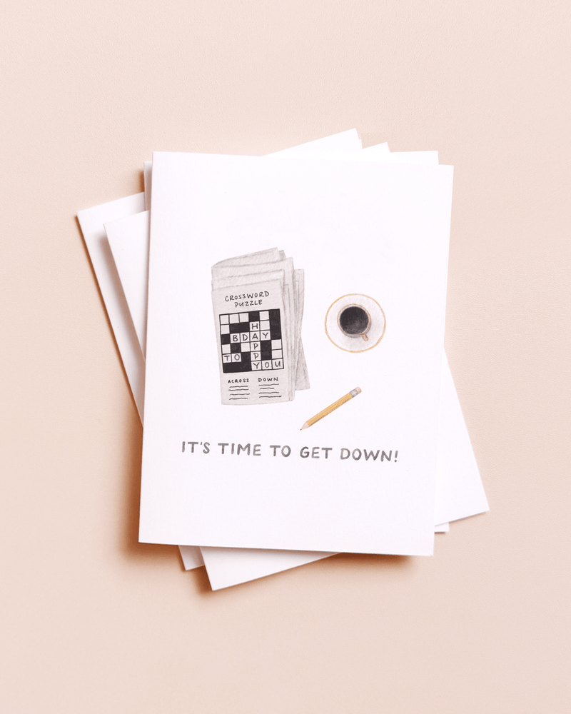 Crossword And Coffee Birthday Card - Needle and Grain
