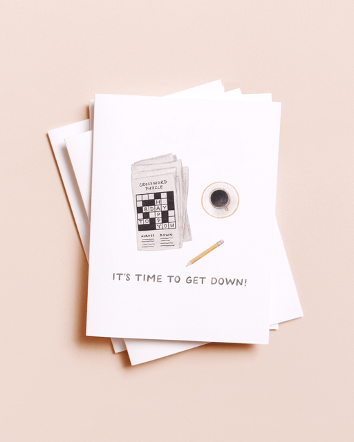Crossword And Coffee Birthday Card - Needle and Grain