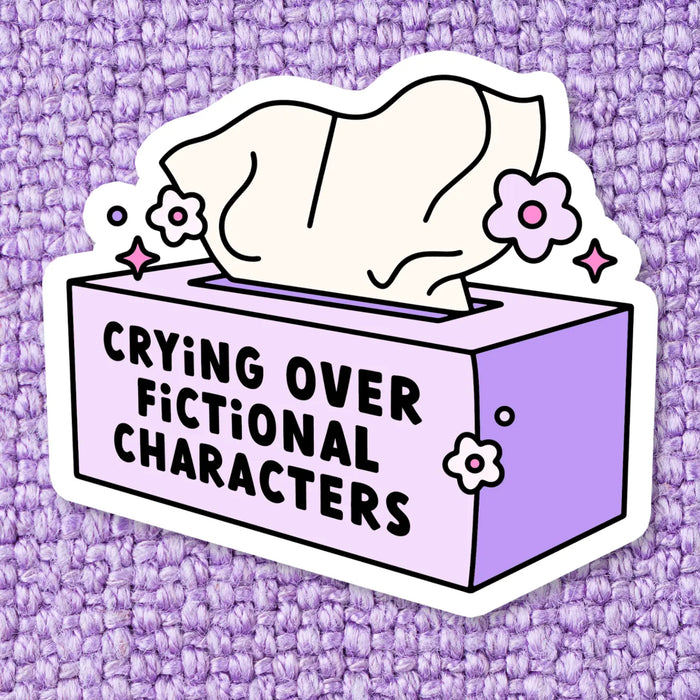 Crying Over Fictional Characters Sticker