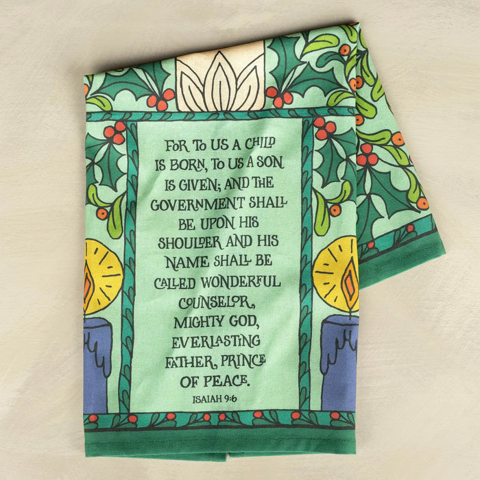 For To Us Christmas Tea Towel