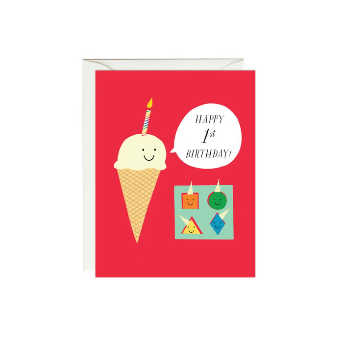 1st Birthday Ice Cream Card