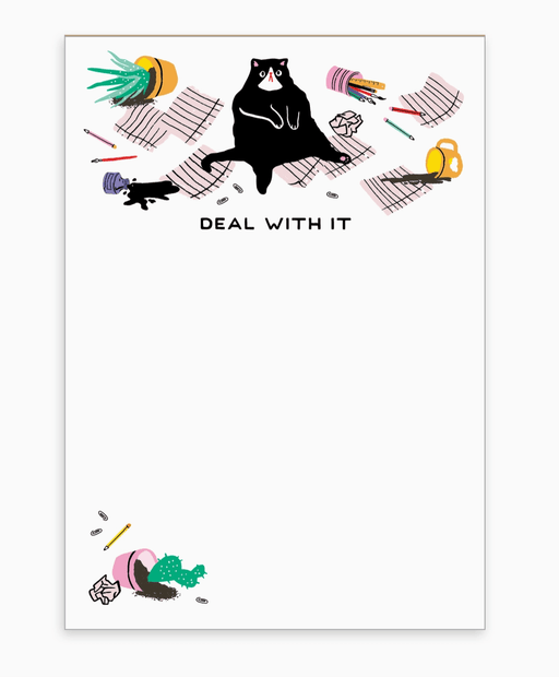"Deal With It" Cat Notepad - Needle and Grain