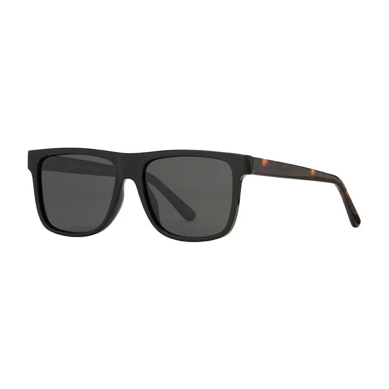 Diego - Onyx / Walnut Tortoise Temples / Smoke Polarized Lens - Needle and Grain