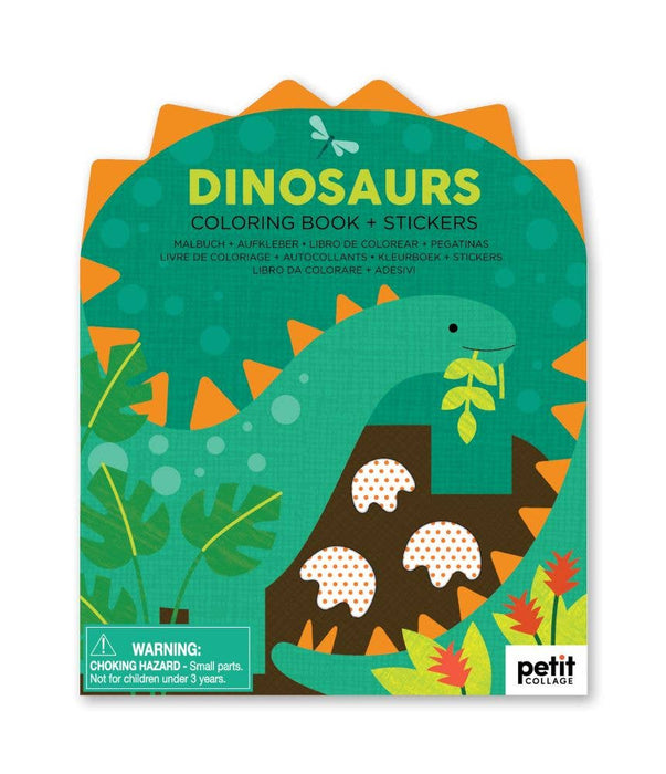 Dinosaur Coloring Book with Stickers