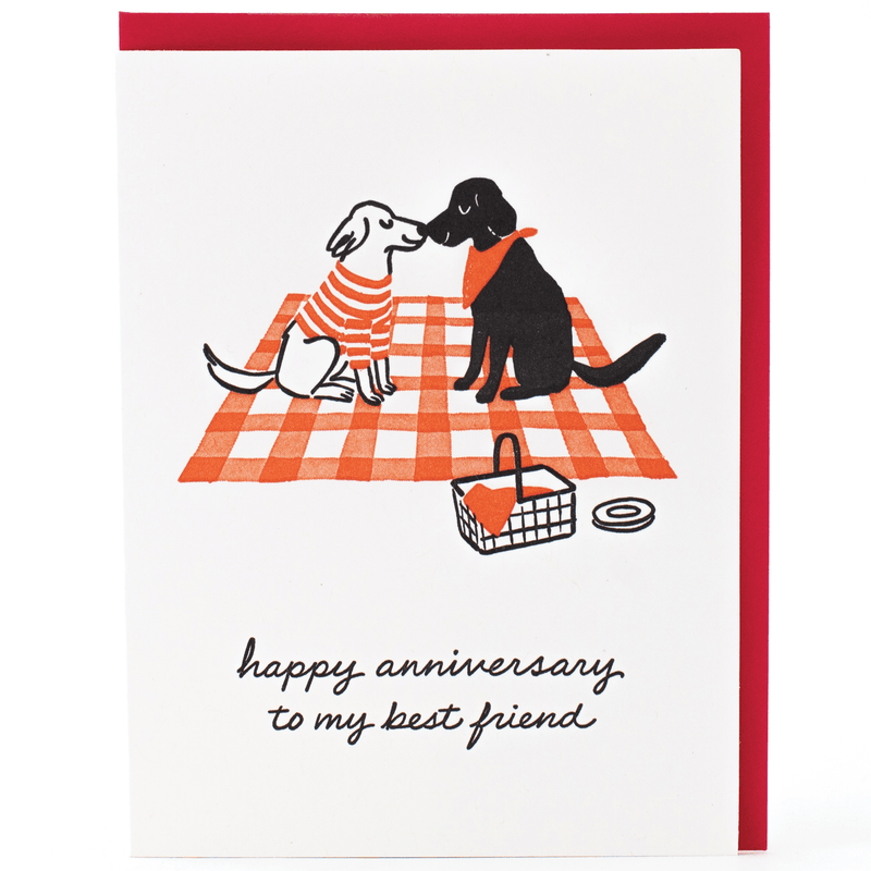 Dog Picnic Anniversary Card - Needle and Grain