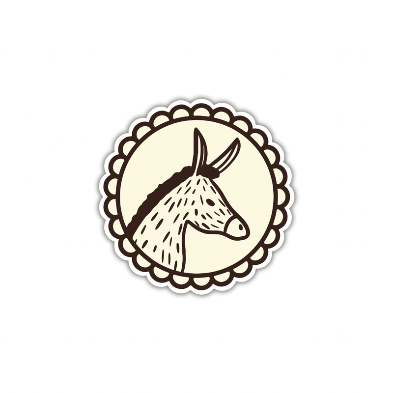 Donkey Die - Cut Sticker - Needle and Grain