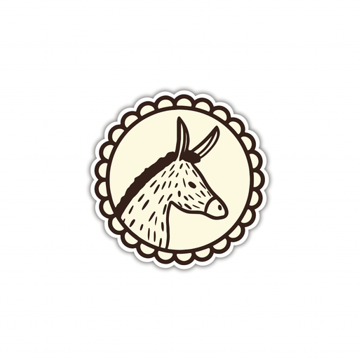 Donkey Die - Cut Sticker - Needle and Grain