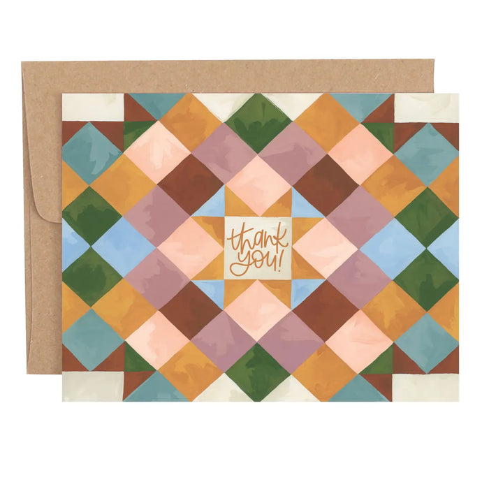 Cozy Quilt Thank You Greeting Card