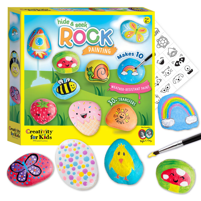 Hide & Seek Rock Painting DIY Craft Kit for Kids