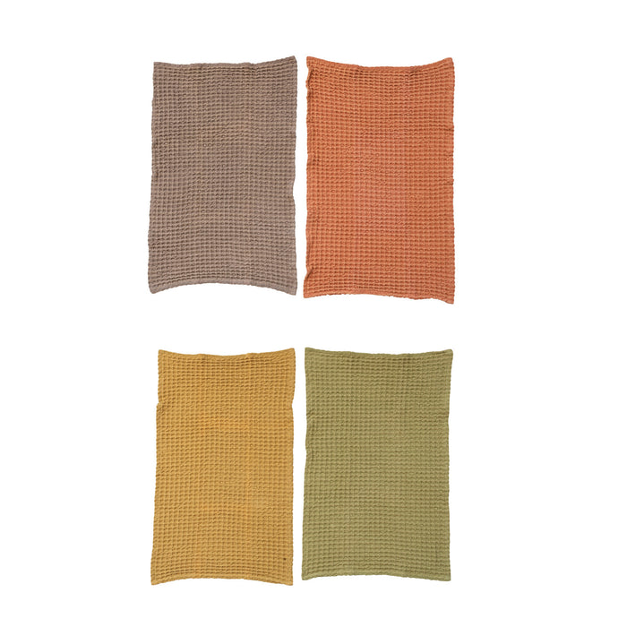 Earth-Toned Oversized Waffle Weave Tea Towel