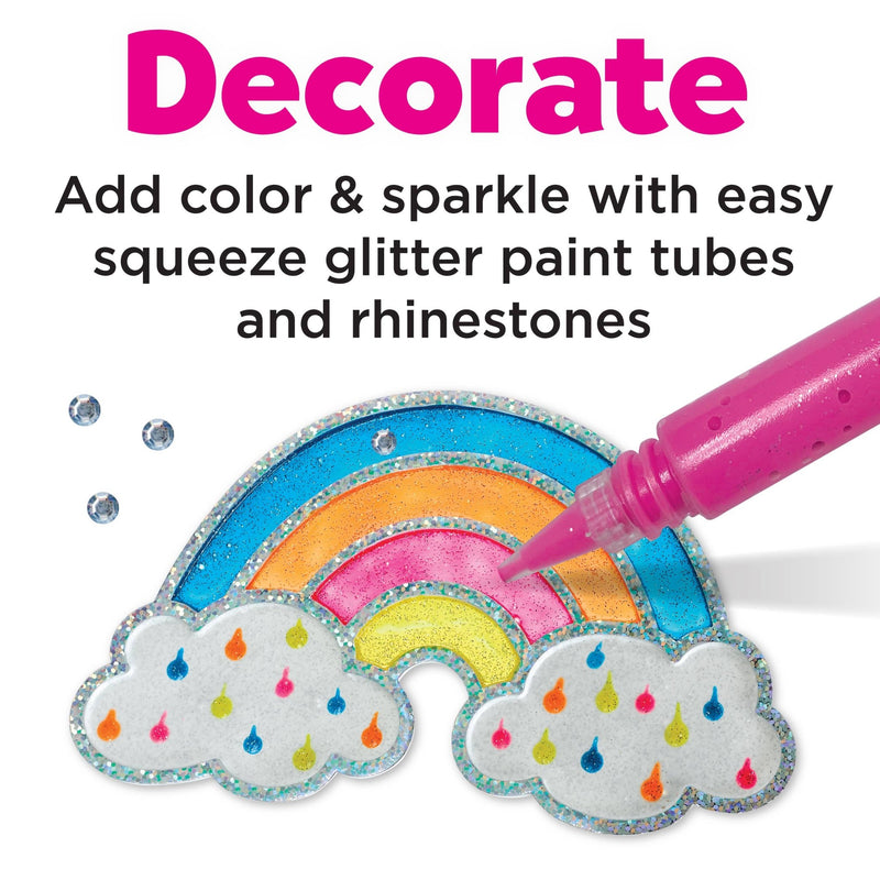 Easy Sparkle Window Art Mini Kit Craft Kit for Kids - Needle and Grain