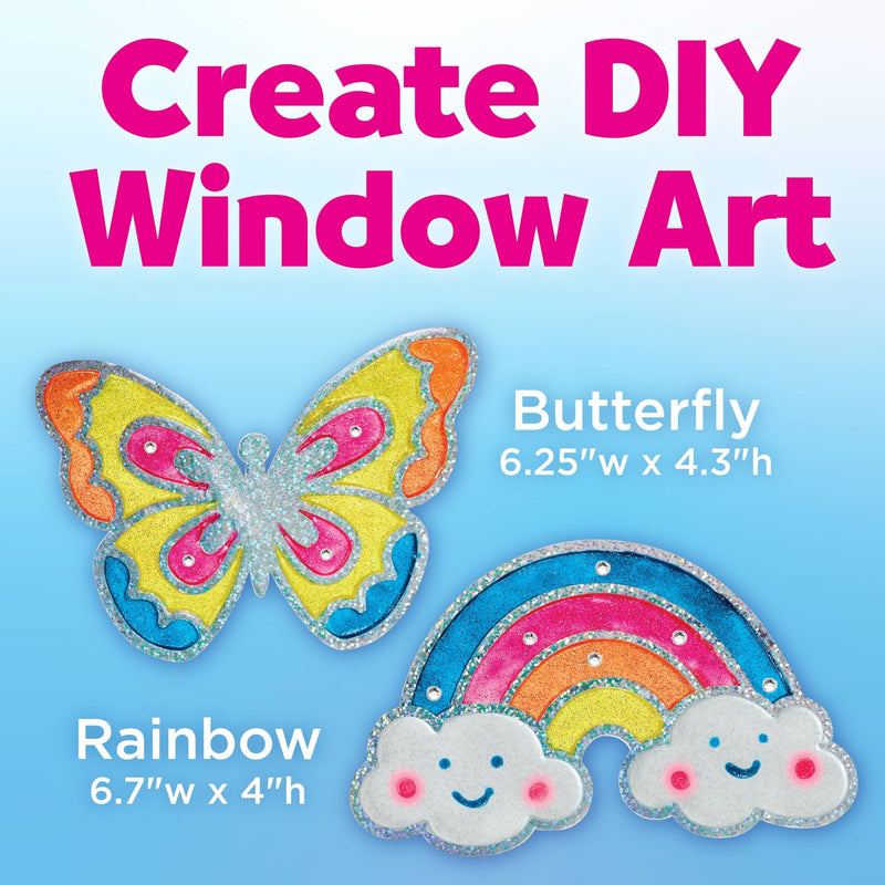 Easy Sparkle Window Art Mini Kit Craft Kit for Kids - Needle and Grain