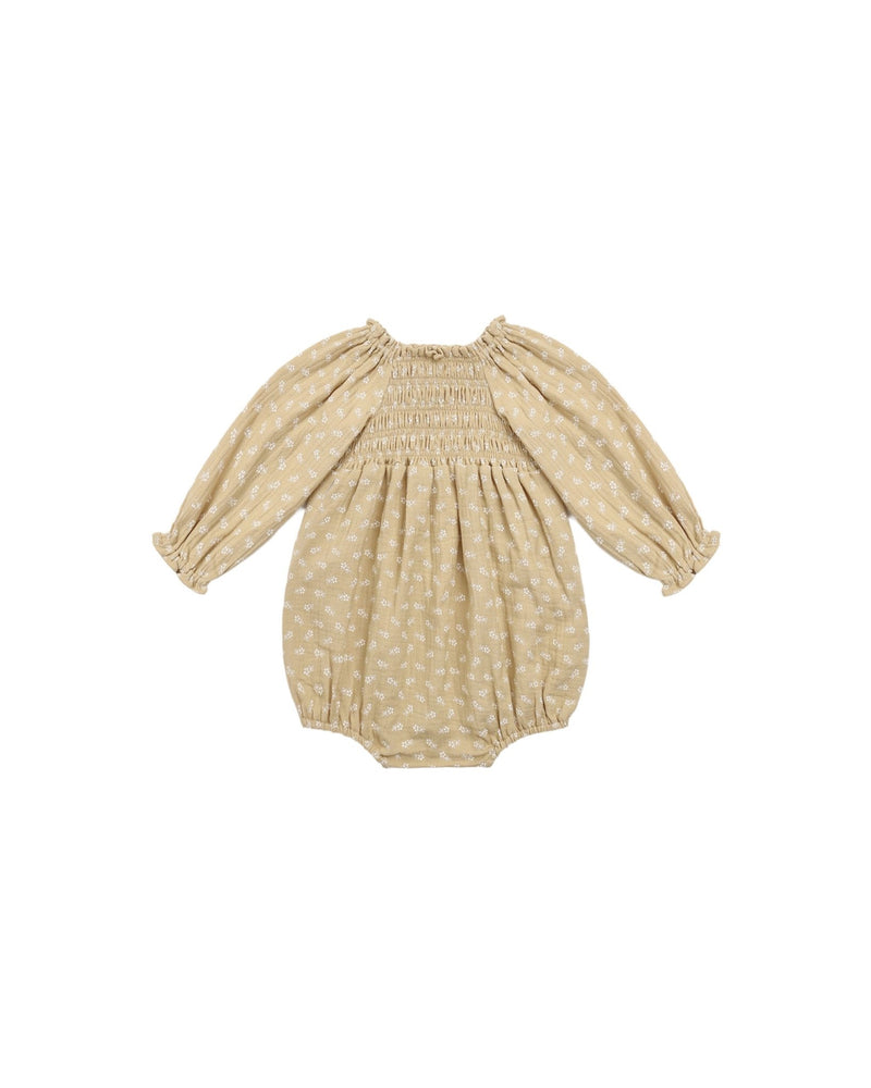 Eden Romper in Butterscotch Floral - Needle and Grain