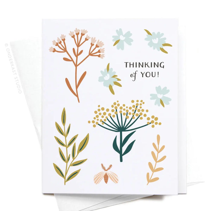 Thinking of You Soft Florals Greeting Card