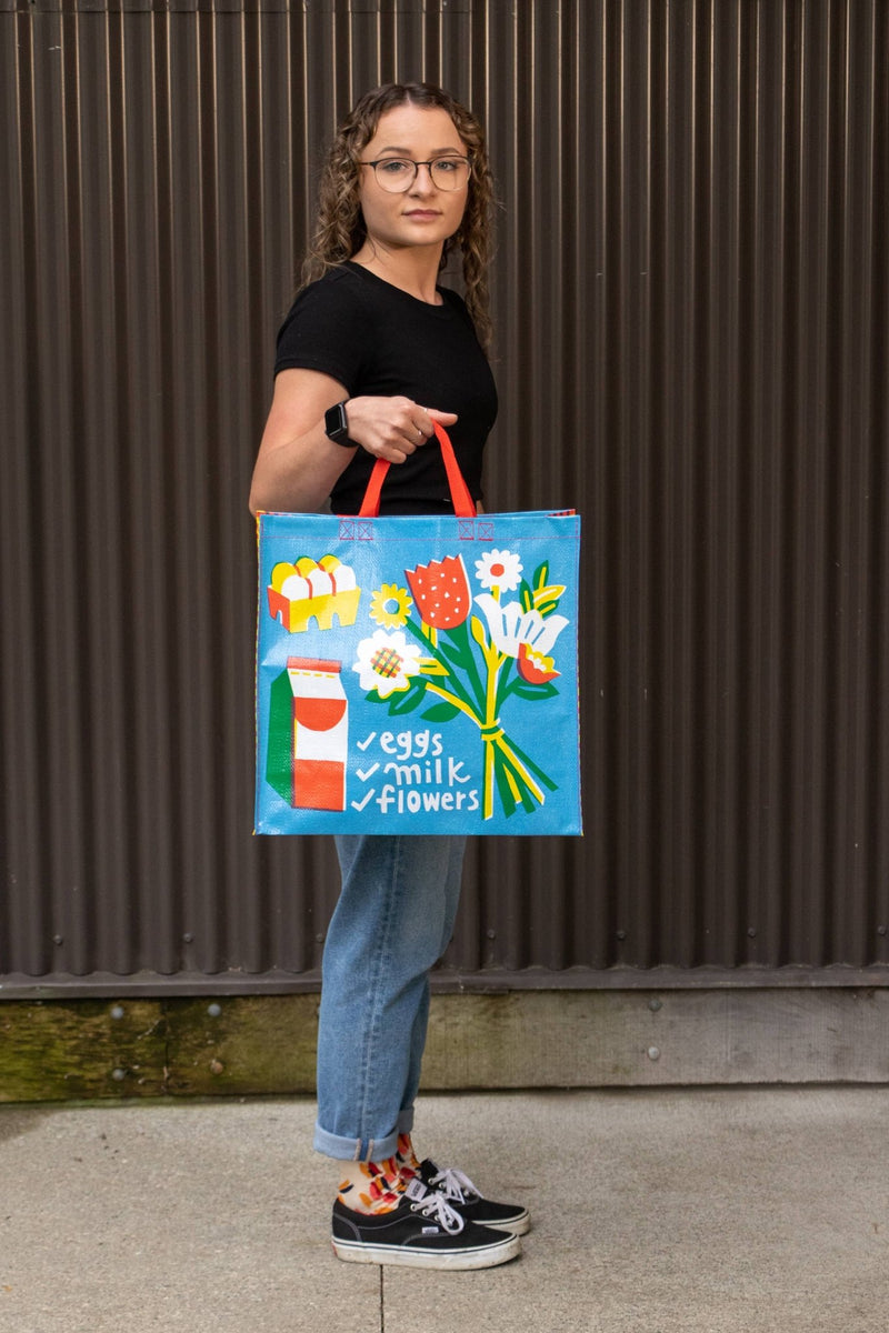 Eggs Milk Flowers Shopper - Needle and Grain