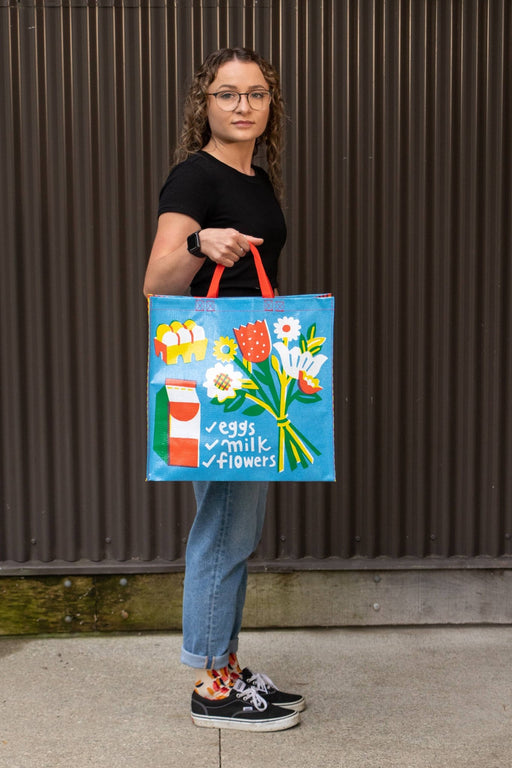 Eggs Milk Flowers Shopper - Needle and Grain