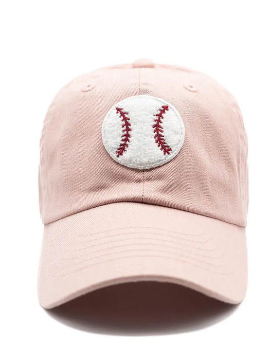 Terry Cloth Baseball Kids Pink Cap