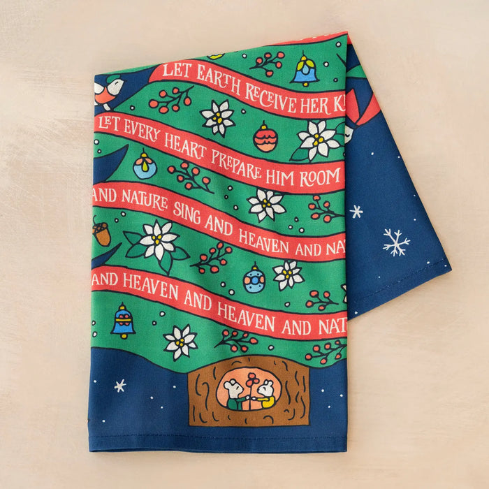 Joy To the World Christmas Tea Towel