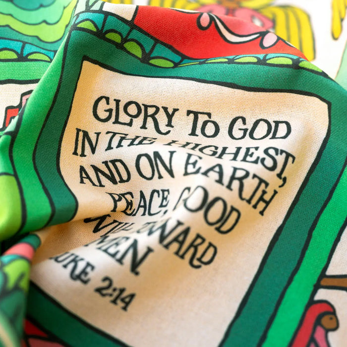 Glory To God Christmas Tea Towel
