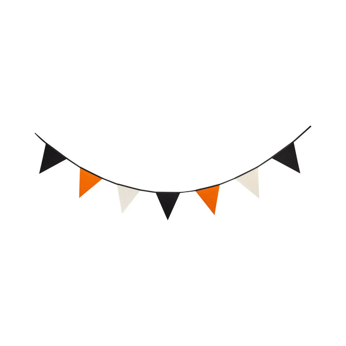Orange & Black Felt Pennant Banner