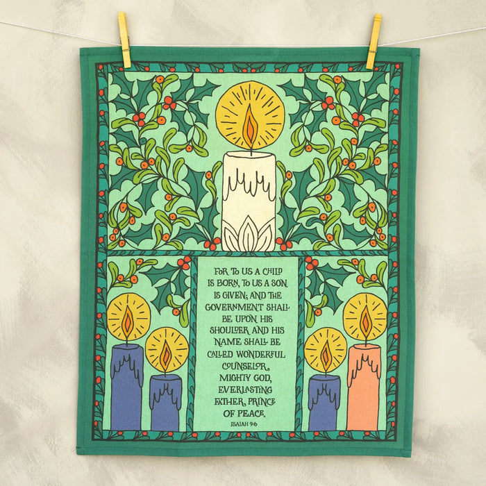 For To Us Christmas Tea Towel