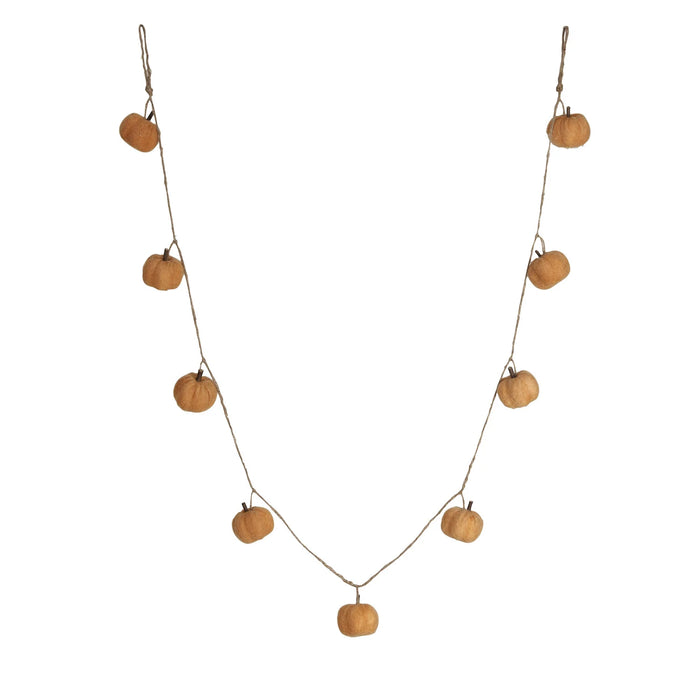 Felt Pumpkin Garland with Jute Cord
