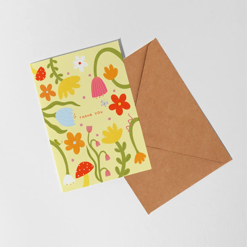 Floral Thank You Card - Needle and Grain