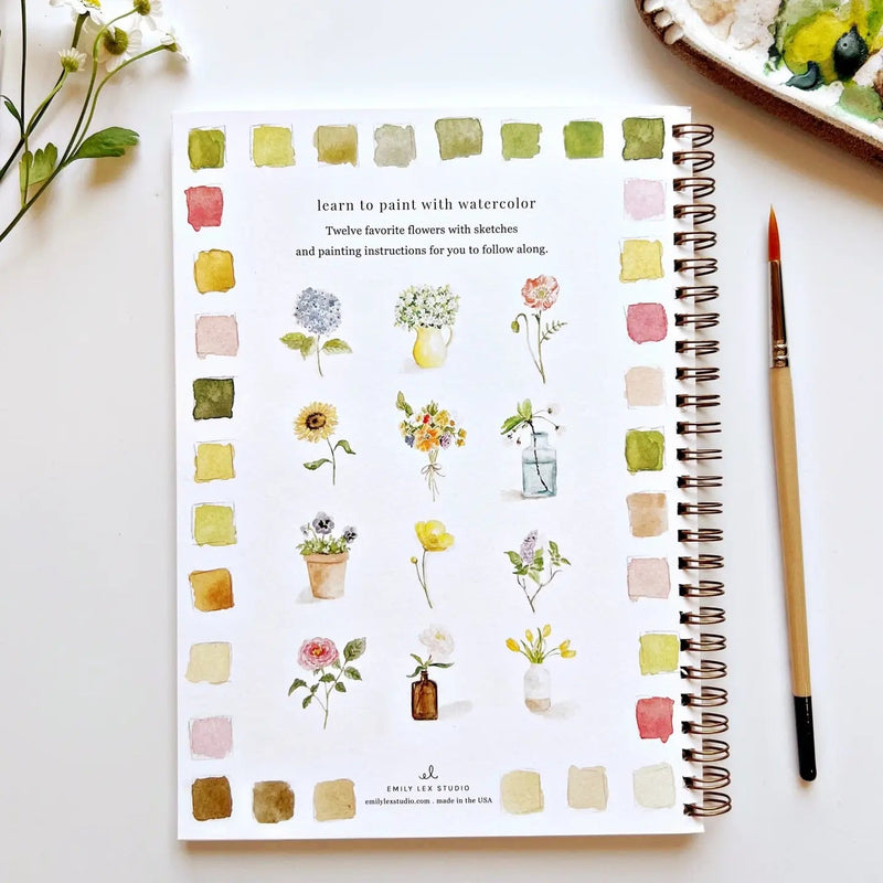 Flowers Watercolor Workbook - Needle and Grain