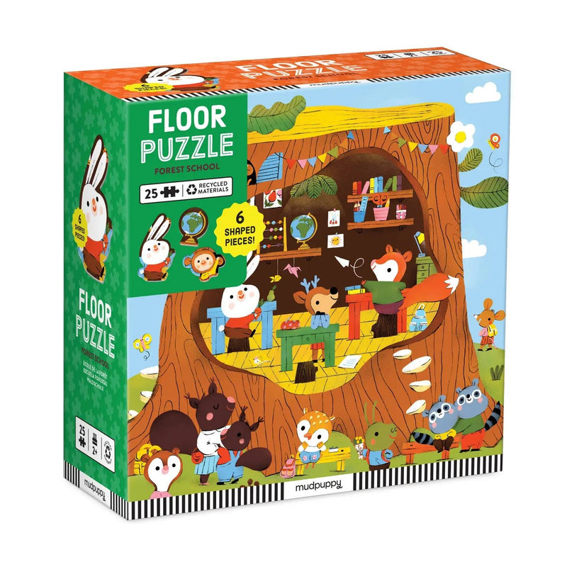 Forest School 25 Piece Floor Puzzle with Shaped Pieces - Needle and Grain