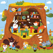 Forest School 25 Piece Floor Puzzle with Shaped Pieces - Needle and Grain